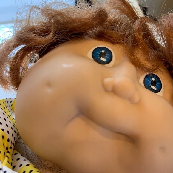 Vintage Cabbage Patch Kids Red Head & Blue Eyed Girl Original Plaid Outfit - Picture 15 of 16